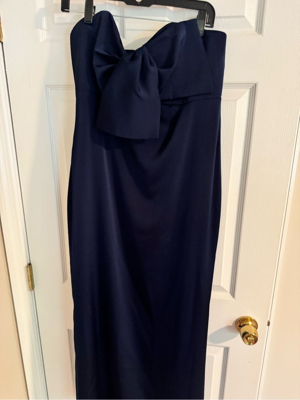 NWT Lilly Pulitzer Carlynn Satin Bow Strapless Side Slit Maxi Dress Sz 10 - Picture 8 of 13